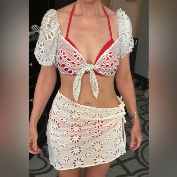 For Love and Lemons Cookies and Cream cover up set - Picture 1 of 10